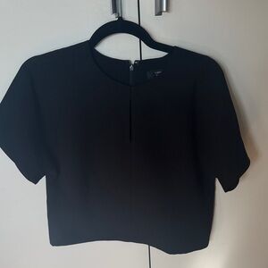 J. Crew Elegant Black Crop Top